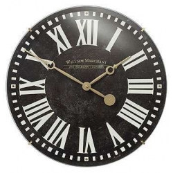 Настенные часы Timeworks WMBG18  WILLIAM MARCHANT BLACK GLASS